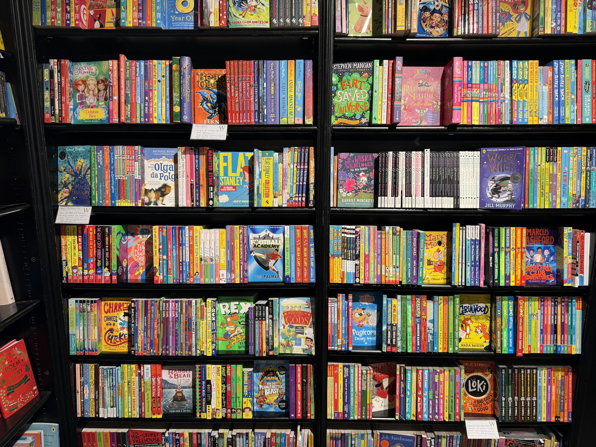 Children's books on display at Waterstones in Ipswich